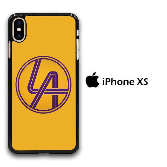 NBA Lakers Simple Yellow iPhone Xs Case - ezzyst
