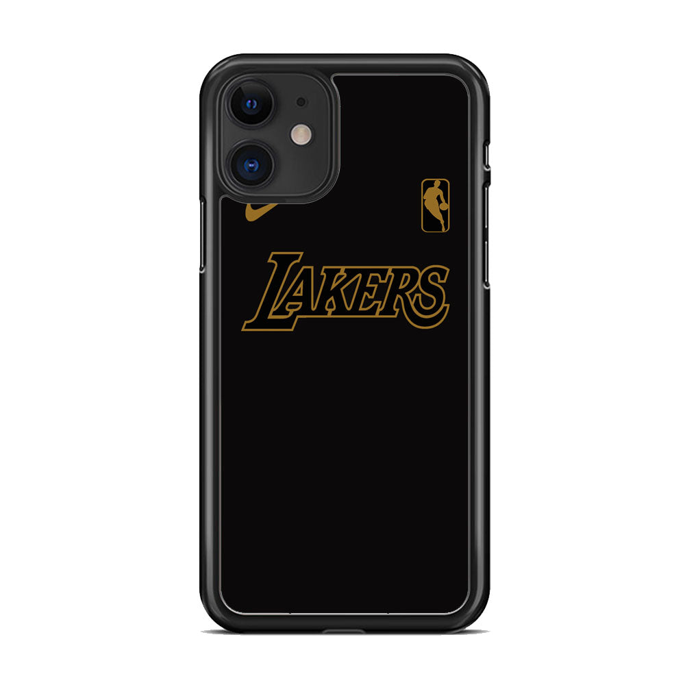NBA Los Angeles Lakers Space Grey Nike Gold Logo iPhone 11 Case
