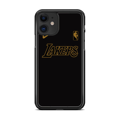 NBA Los Angeles Lakers Space Grey Nike Gold Logo iPhone 11 Case