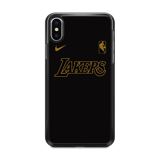 NBA Los Angeles Lakers Space Grey Nike Gold Logo  iPhone Xs Case
