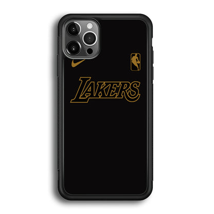 NBA Los Angeles Lakers Space Grey Nike Gold Logo iPhone 12 Pro Case