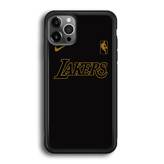 NBA Los Angeles Lakers Space Grey Nike Gold Logo iPhone 12 Pro Case