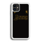 NBA Los Angeles Lakers Space Grey Nike Gold Logo iPhone 12 Case