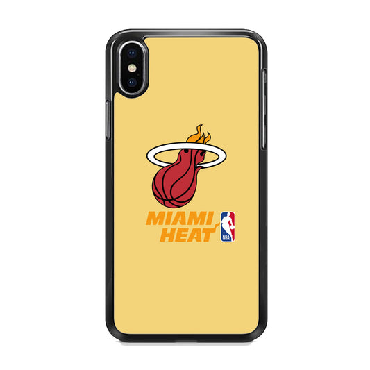 NBA Miami Heat Latte Colour Logo iPhone Xs Case