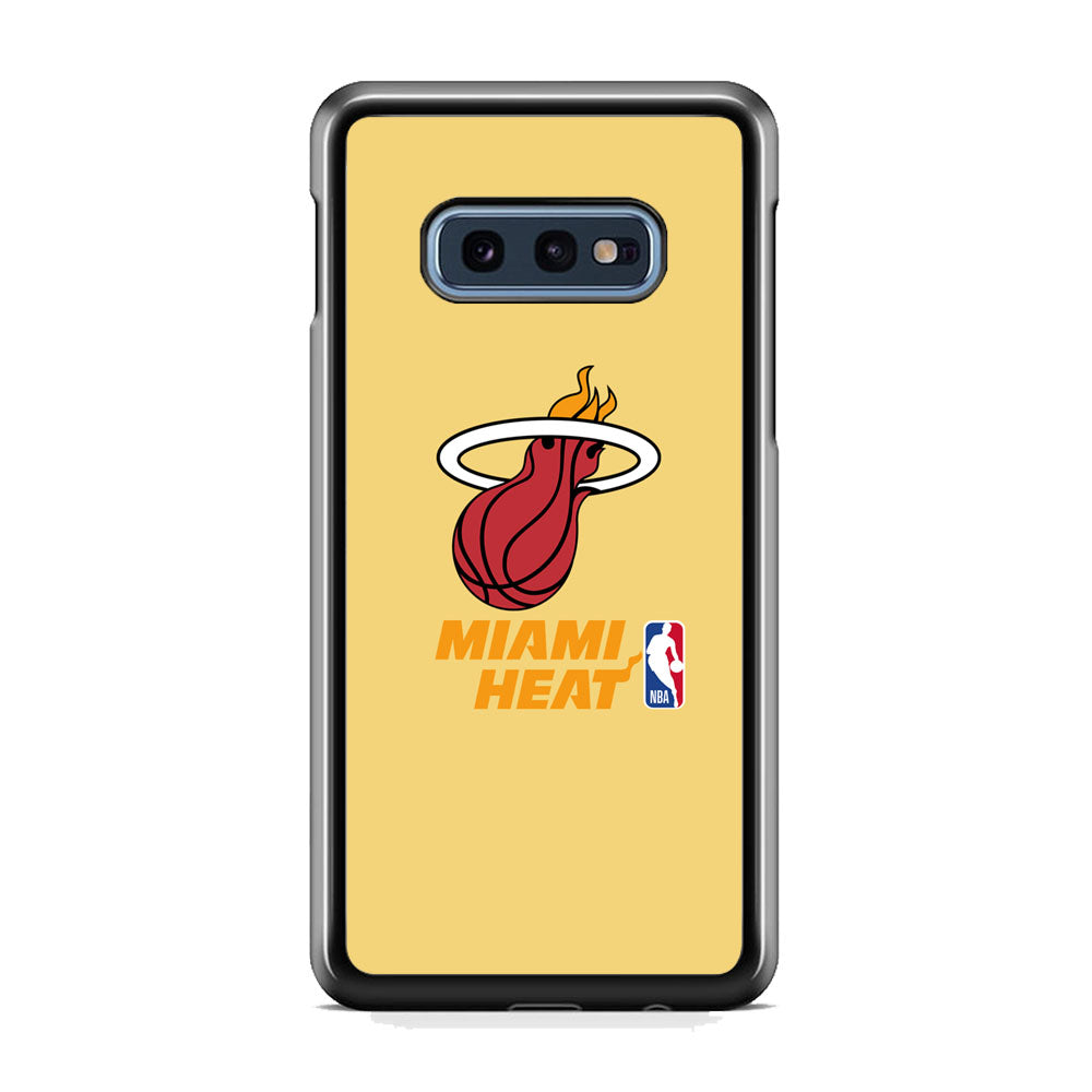 NBA Miami Heat Latte Colour Logo Samsung Galaxy 10e Case