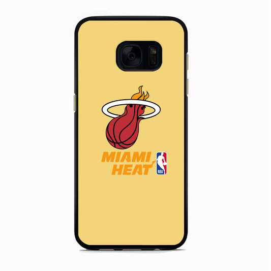 NBA Miami Heat Latte Colour Logo Samsung Galaxy S7 Edge Case