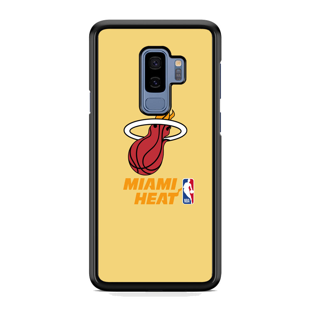 NBA Miami Heat Latte Colour Logo Samsung Galaxy S9 Plus Case