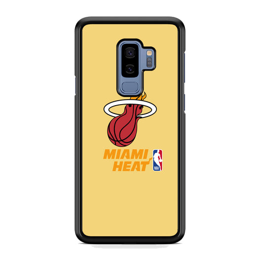 NBA Miami Heat Latte Colour Logo Samsung Galaxy S9 Plus Case