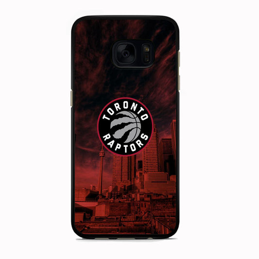 NBA Toronto Raptors Logo Sunset In The City Samsung Galaxy S7 Edge Case
