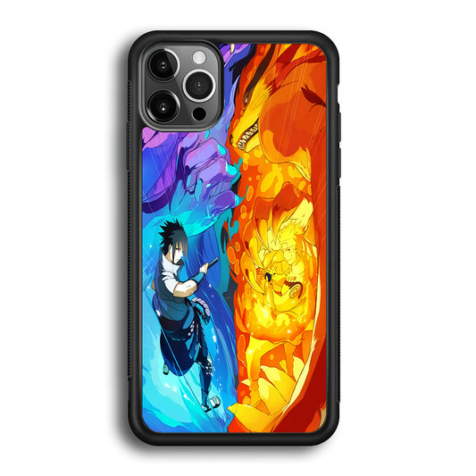 Naruto VS Sasuke Great fight iPhone 12 Pro Case