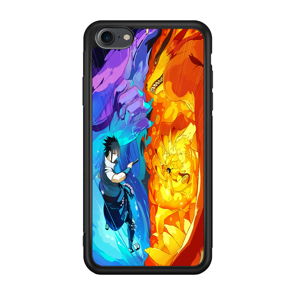 Naruto VS Sasuke Great fight iPhone 8 Case