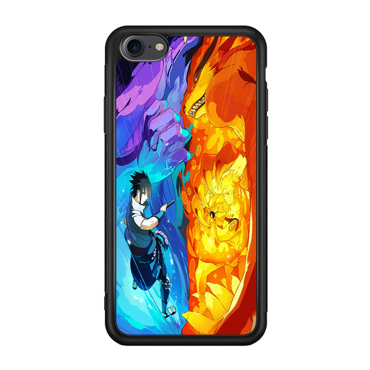 Naruto VS Sasuke Great fight iPhone 8 Case