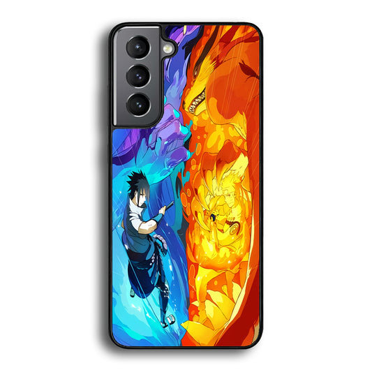 Naruto VS Sasuke Great fight Samsung Galaxy S21 Plus Case