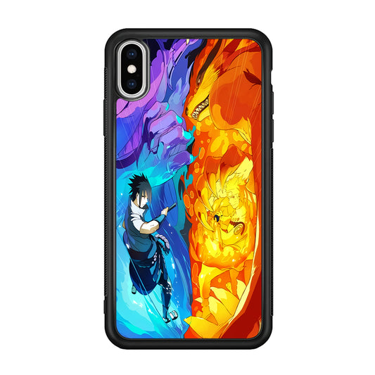 Naruto VS Sasuke Great fight iPhone XS Case