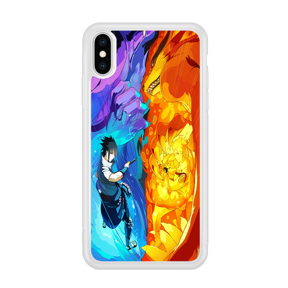 Naruto VS Sasuke Great fight iPhone XS Case