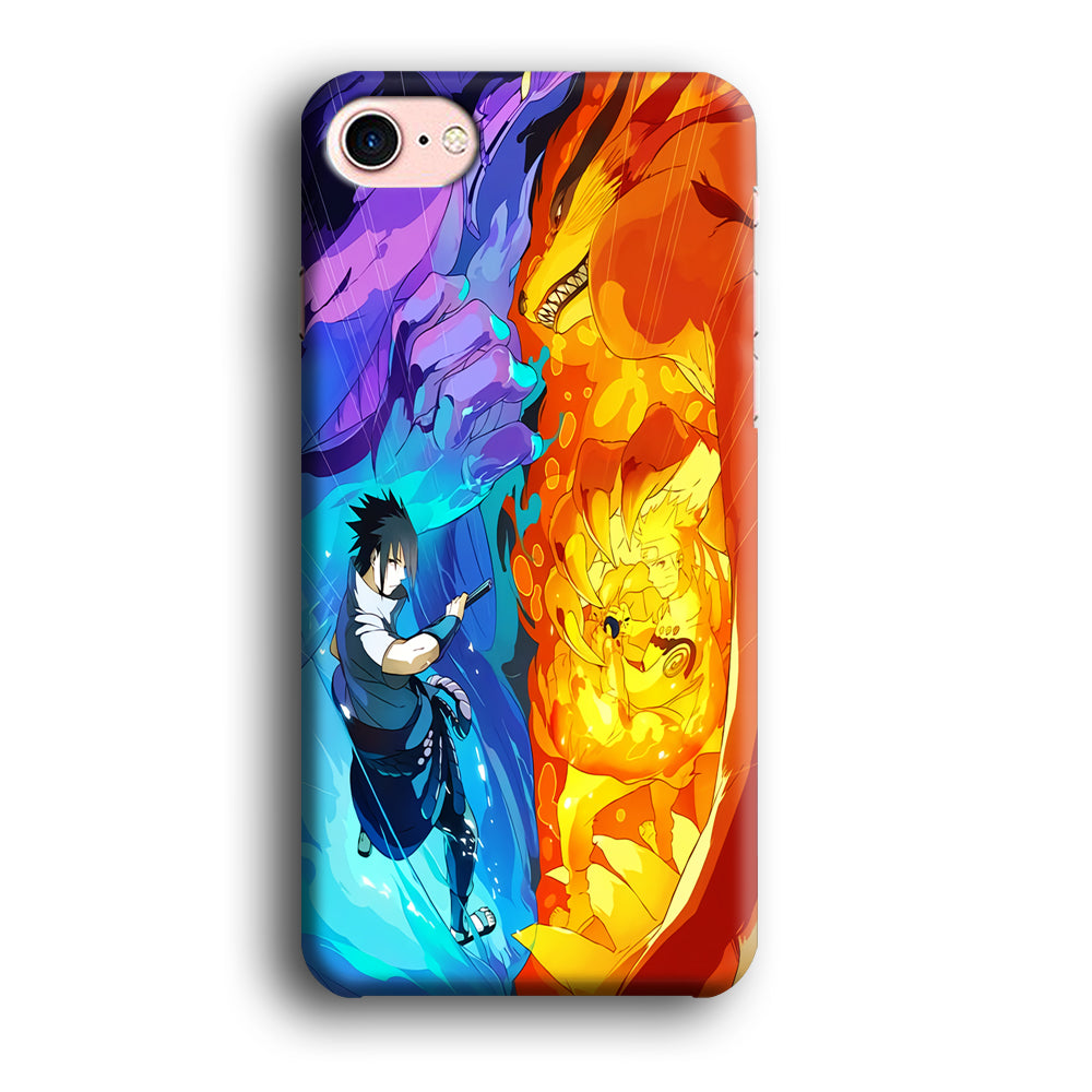 Naruto VS Sasuke Great fight iPhone 8 Case