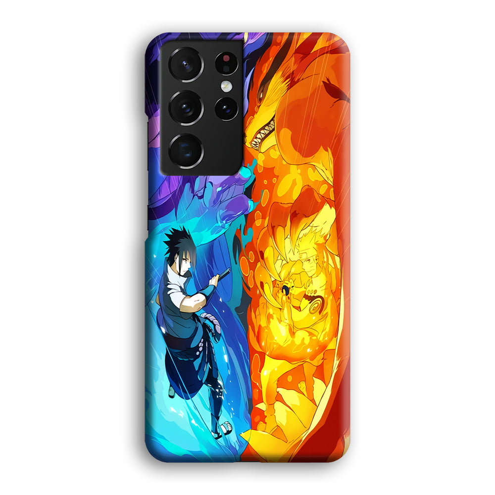 Naruto VS Sasuke Great fight Samsung Galaxy S21 Ultra Case