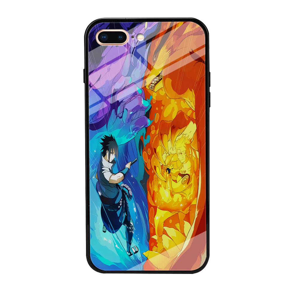 Naruto VS Sasuke Great fight iPhone 8 Plus Case