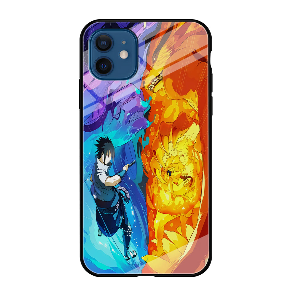 Naruto VS Sasuke Great fight iPhone 12 Case