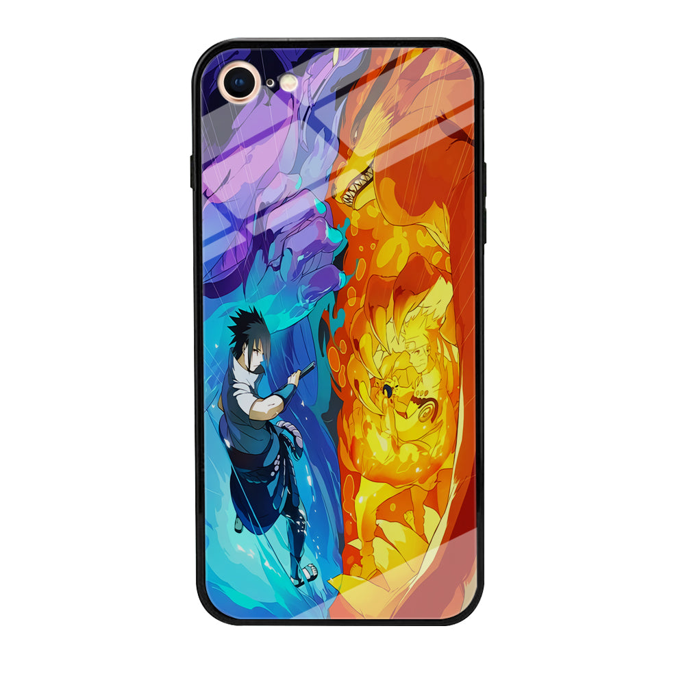 Naruto VS Sasuke Great fight iPhone 8 Case