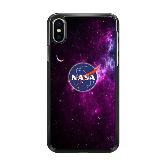 Nasa Purple Space Logo iPhone Xs Case