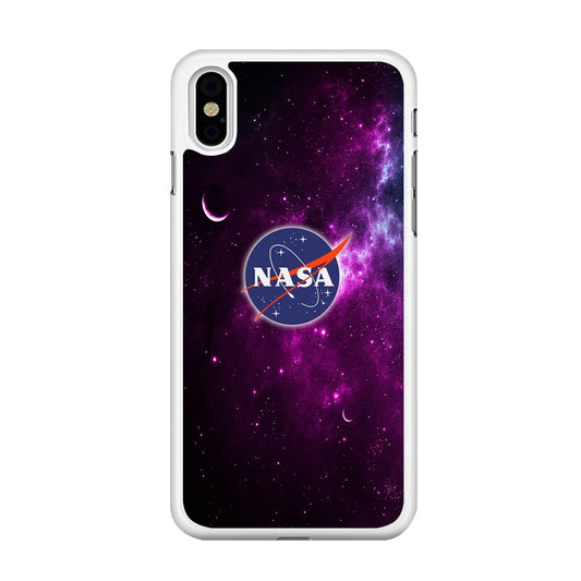 Nasa Purple Space Logo iPhone X Case