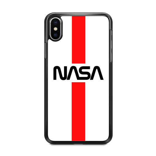 Nasa White Stripe Red iPhone Xs Case