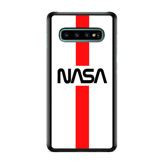 Nasa White Stripe Red Samsung Galaxy S10 Plus Case