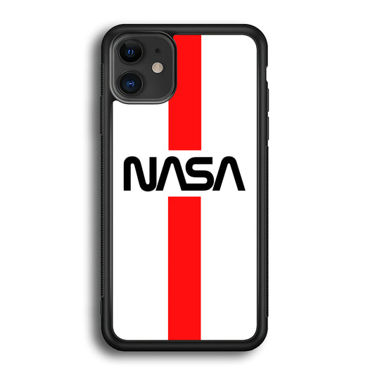 Nasa White Stripe Red iPhone 12 Case