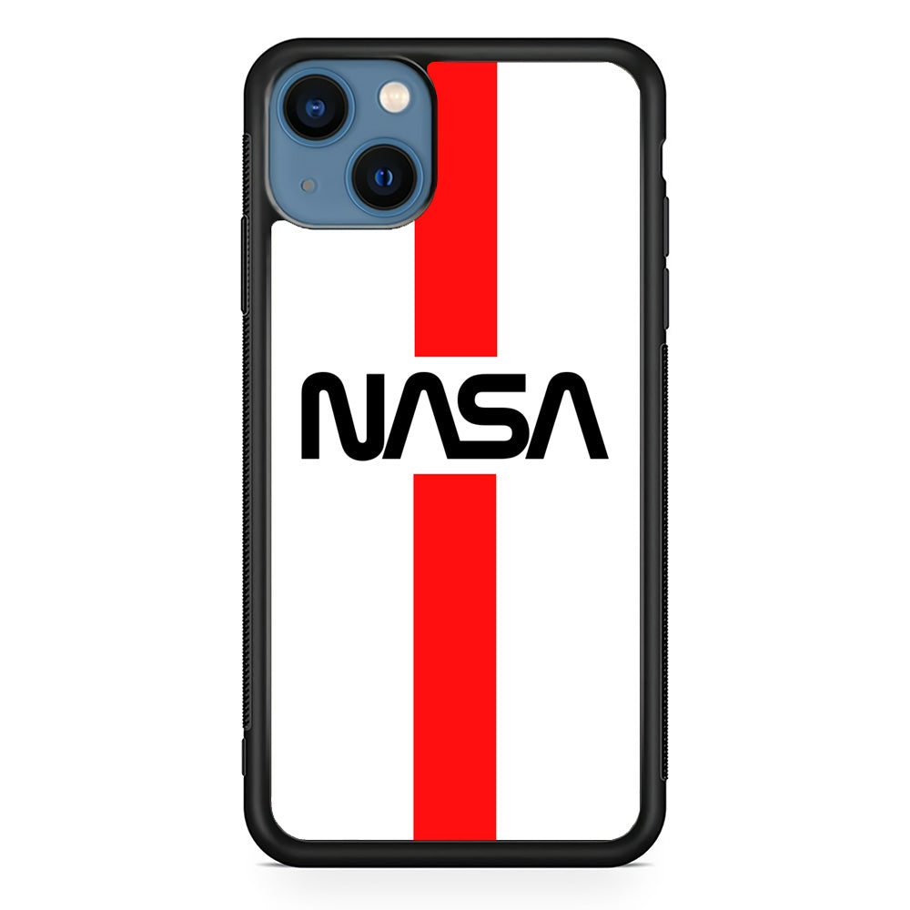 Nasa White Stripe Red iPhone 13 Case