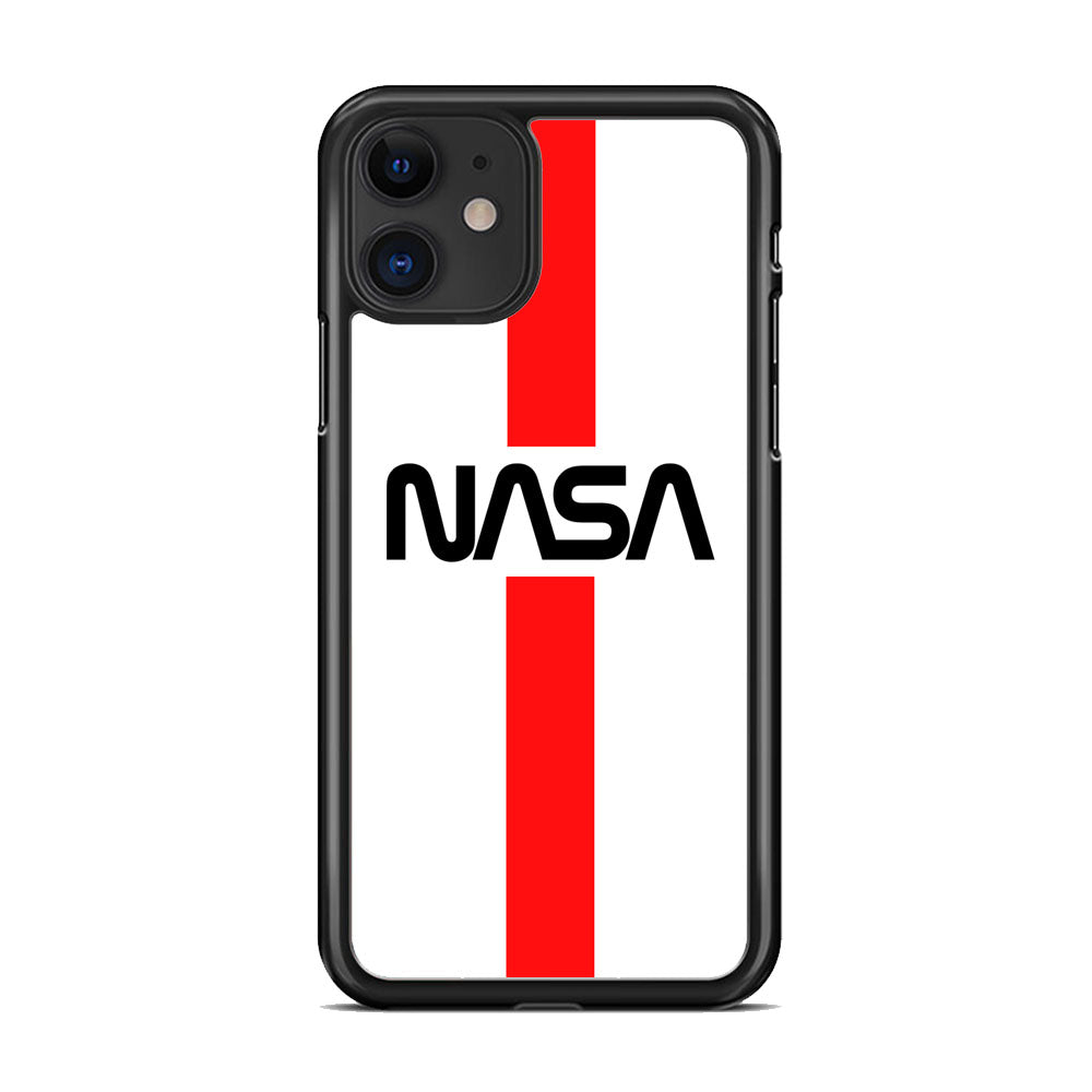 Nasa White Stripe Red iPhone 11 Case