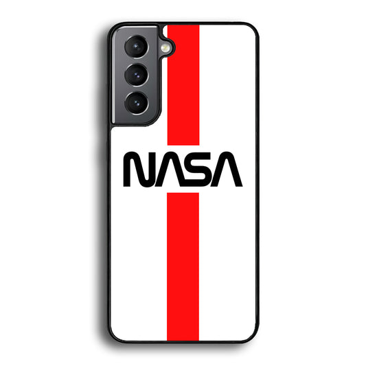 Nasa White Stripe Red Samsung Galaxy S21 Plus Case