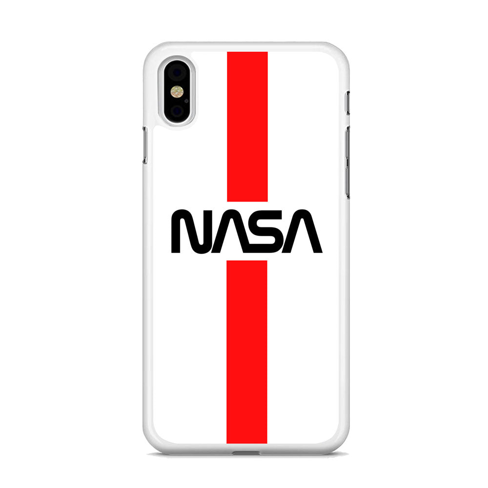 Nasa White Stripe Red iPhone Xs Case