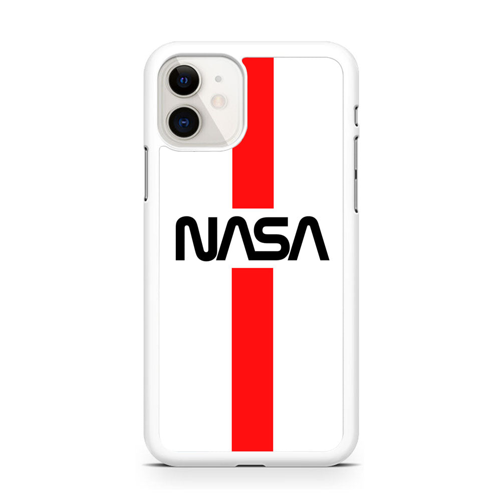 Nasa White Stripe Red iPhone 11 Case