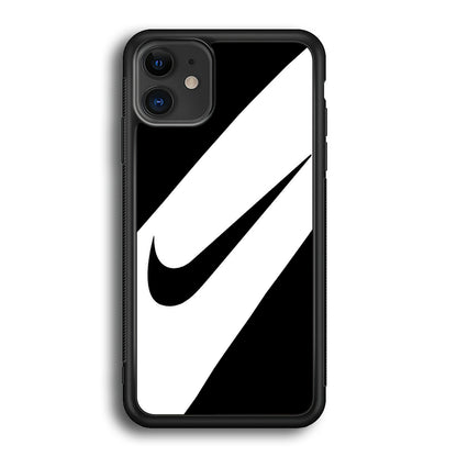 Nike Black Italic Logo iPhone 12 Case