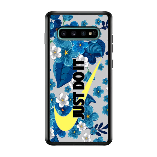 Nike Blue Flowers Just Do It Samsung Galaxy S10 Plus Case