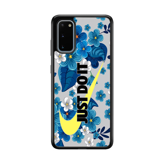 Nike Blue Flowers Just Do It Samsung Galaxy S20 Case