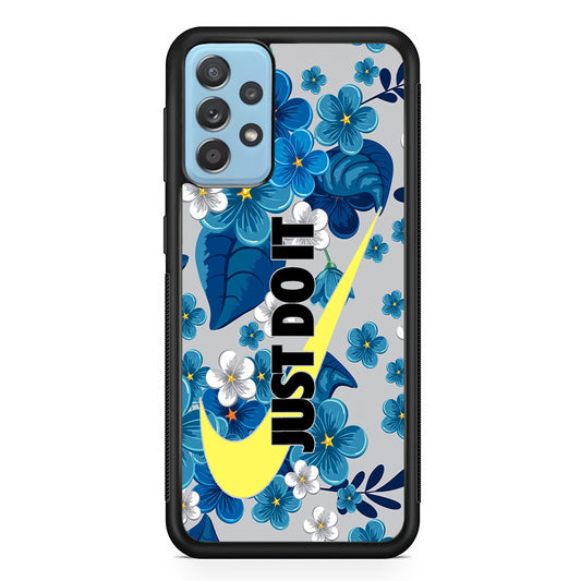 Nike Blue Flowers Just Do It Samsung Galaxy A72 Case