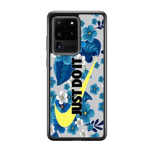 Nike Blue Flowers Just Do It Samsung Galaxy S20 Ultra Case