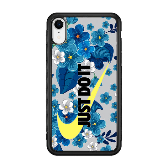 Nike Blue Flowers Just Do It iPhone XR Case