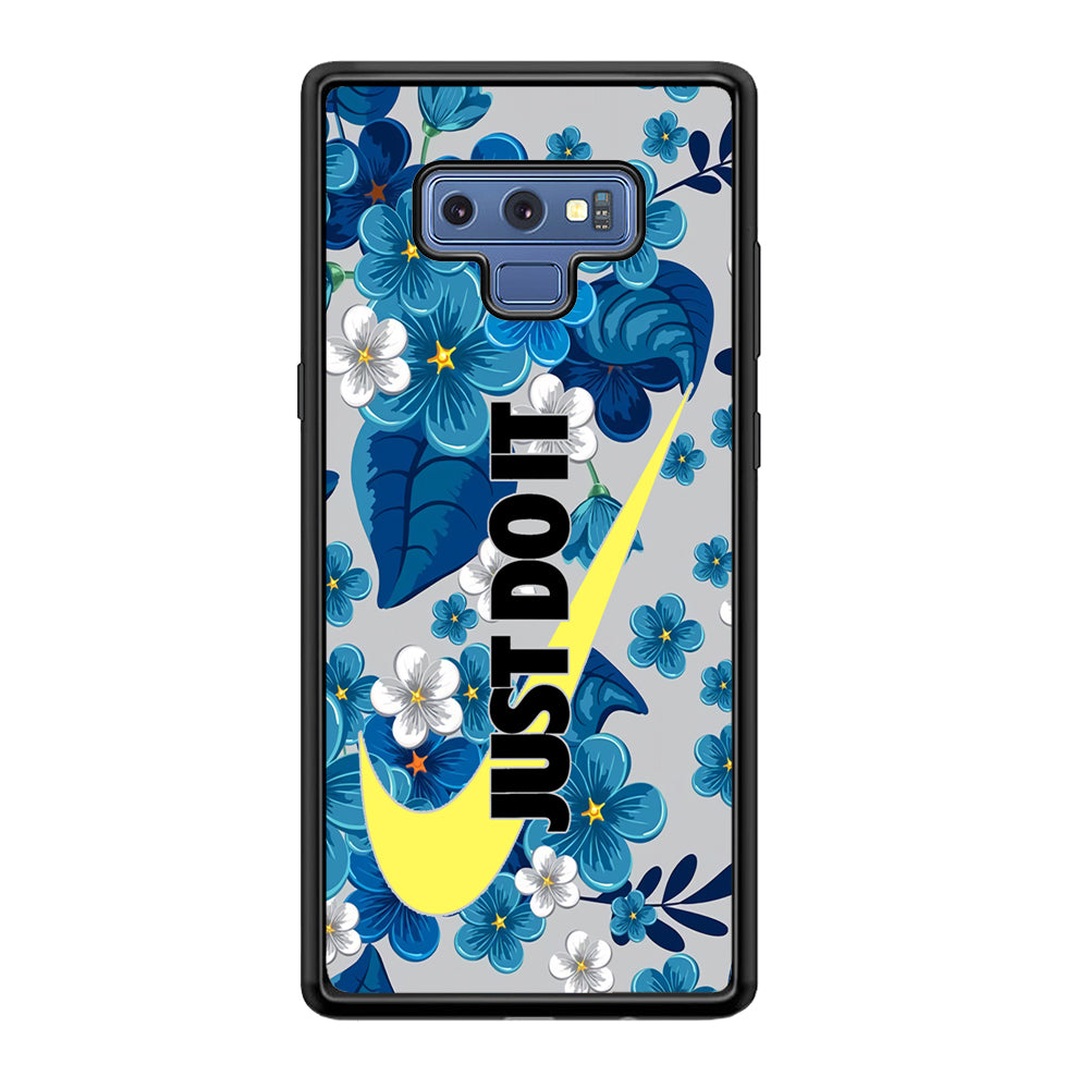 Nike Blue Flowers Just Do It Samsung Galaxy Note 9 Case