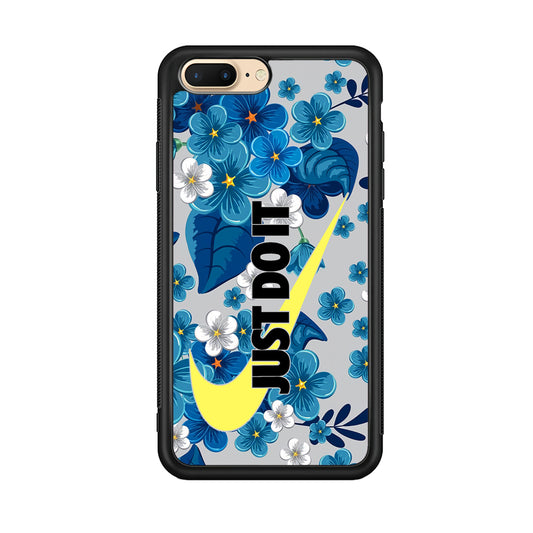 Nike Blue Flowers Just Do It iPhone 8 Plus Case