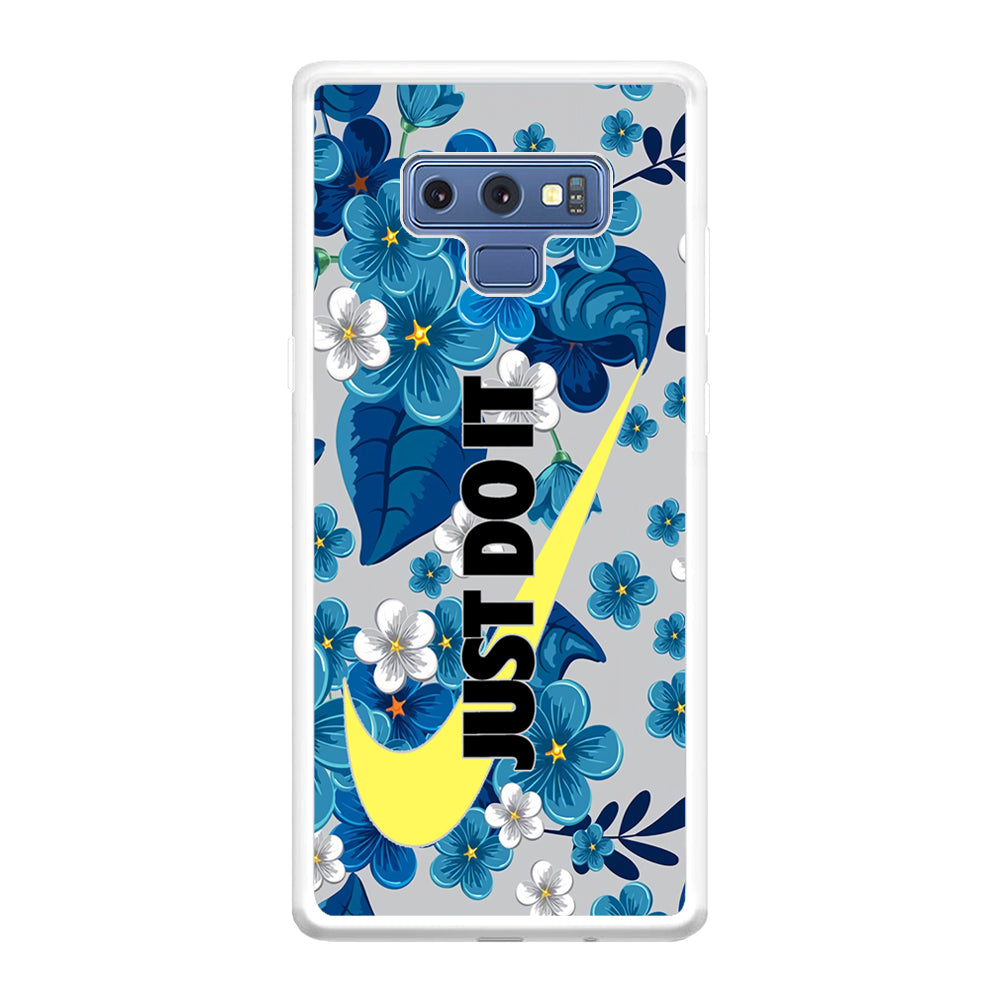 Nike Blue Flowers Just Do It Samsung Galaxy Note 9 Case