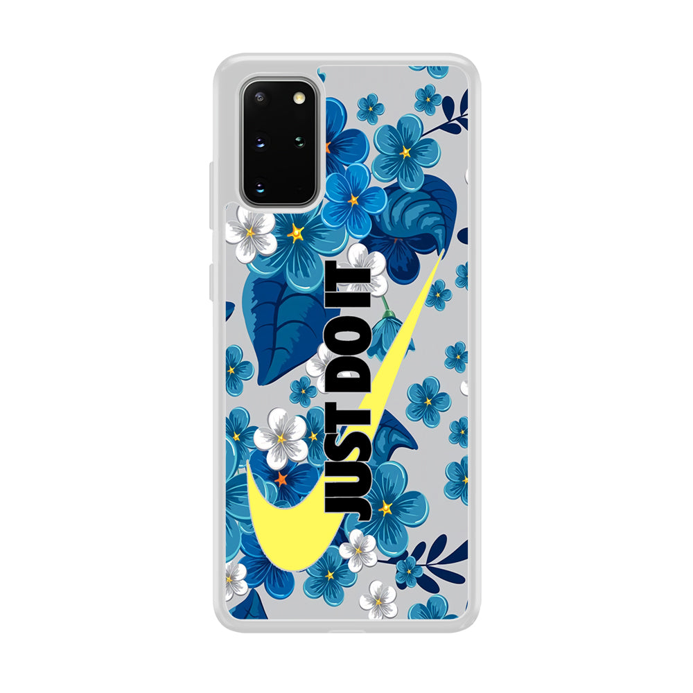 Nike Blue Flowers Just Do It Samsung Galaxy S20 Plus Case