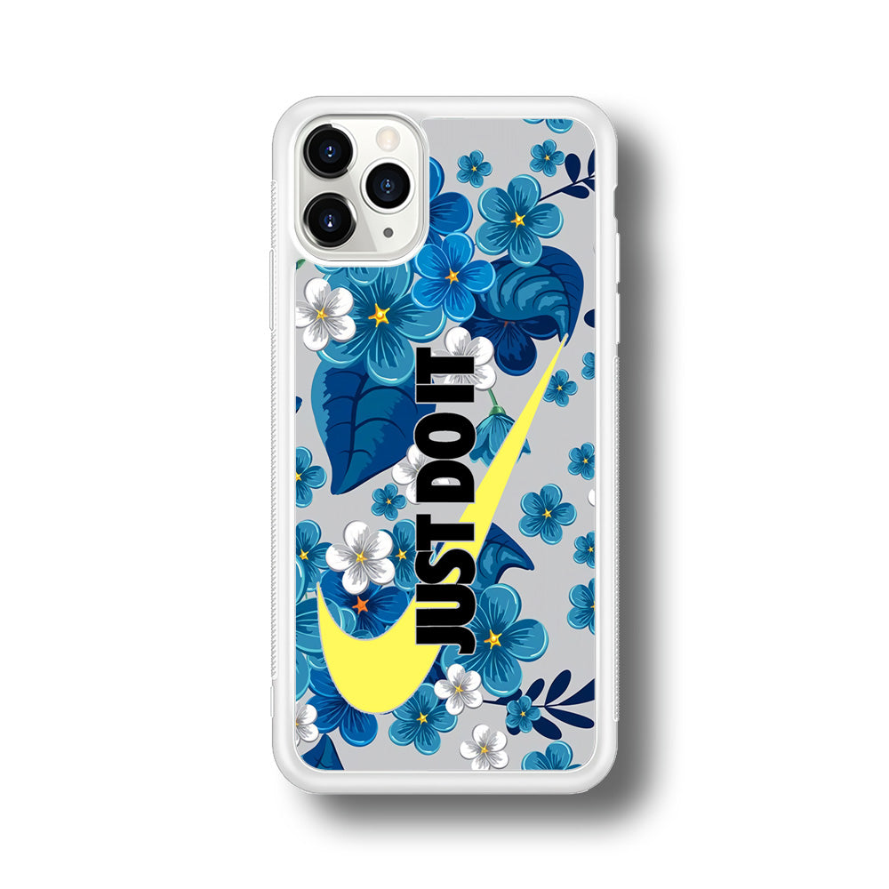 Nike Blue Flowers Just Do It iPhone 11 Pro Case