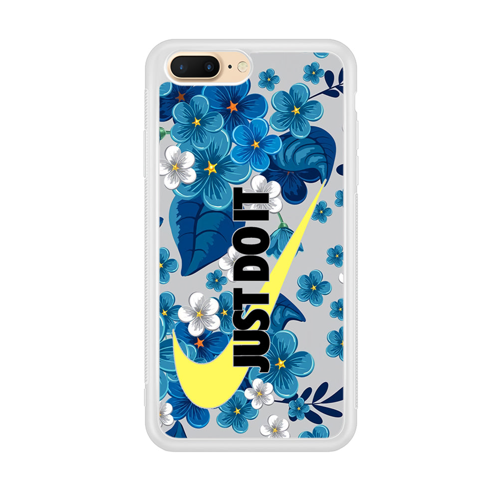 Nike Blue Flowers Just Do It iPhone 8 Plus Case