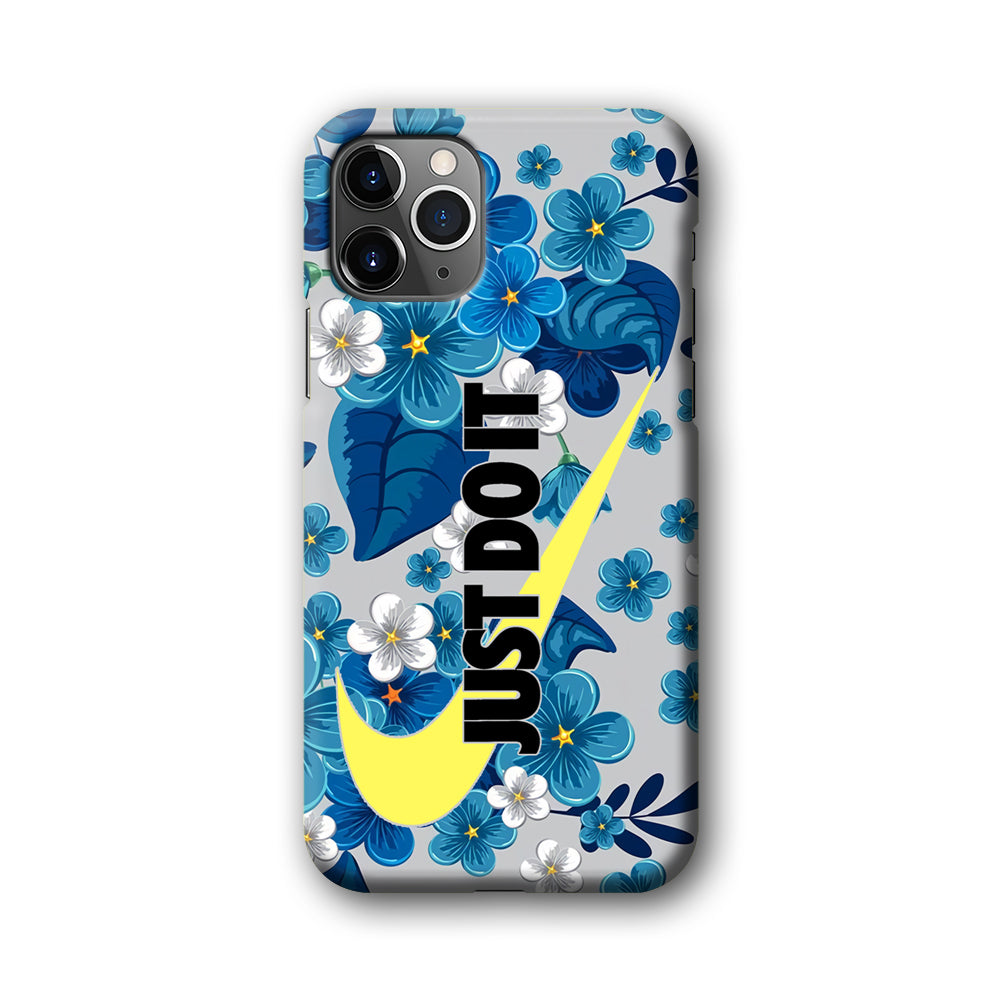 Nike Blue Flowers Just Do It iPhone 11 Pro Case