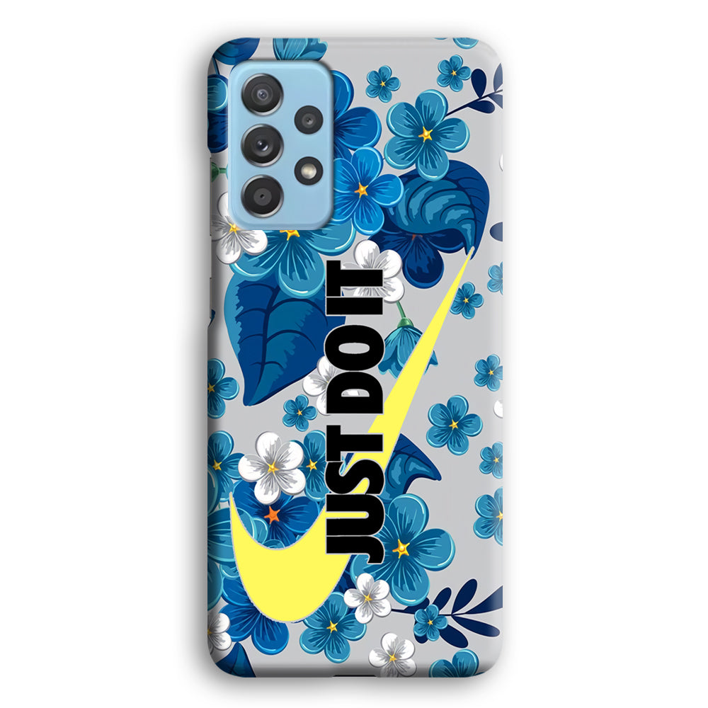 Nike Blue Flowers Just Do It Samsung Galaxy A52 Case