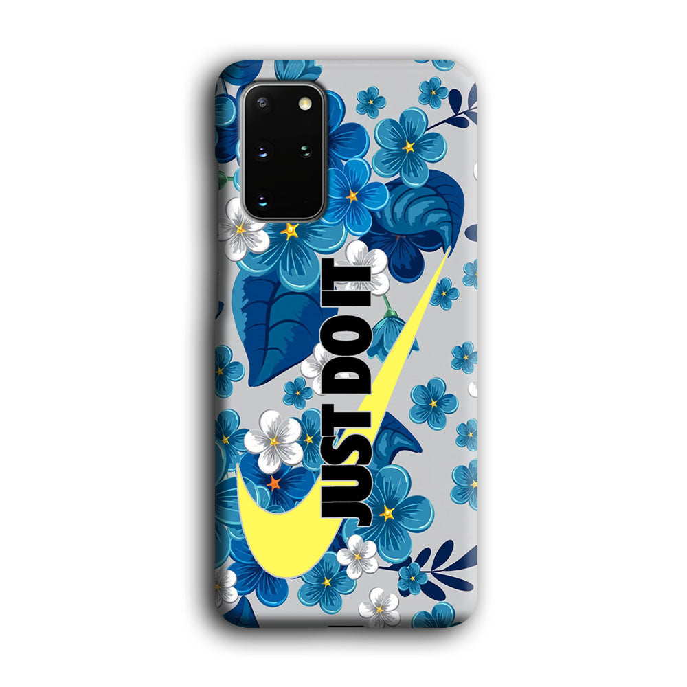 Nike Blue Flowers Just Do It Samsung Galaxy S20 Plus Case