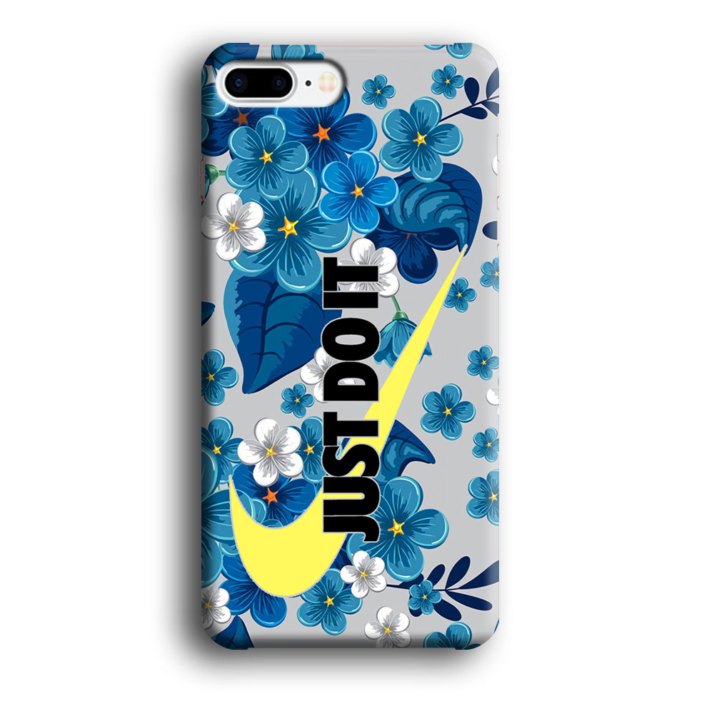 Nike Blue Flowers Just Do It iPhone 8 Plus Case